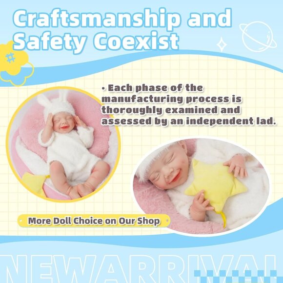 🆕17.72 Inch Realistic Reborn Baby Doll Silicone-Made & Lifelike Newborn Girl - Picture 9 of 11